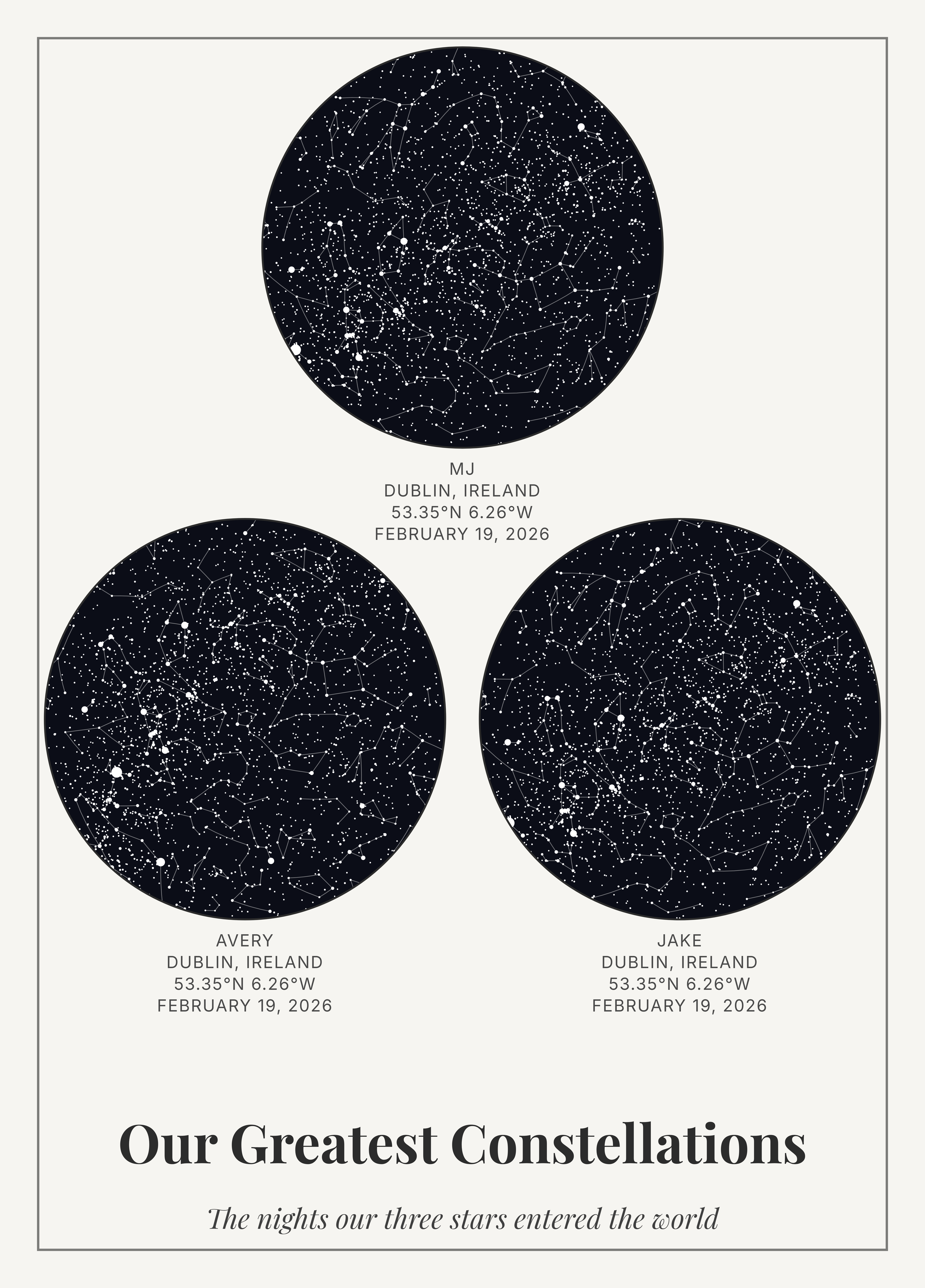 Triple Star Maps print preview